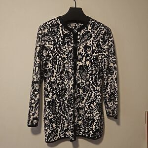 Isaac Mizrahi Live! DAMASK  Jacquard Sweater coat M